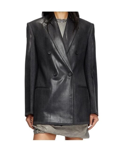 DIESEL Black G-Allant Double-Breasted Blazer
