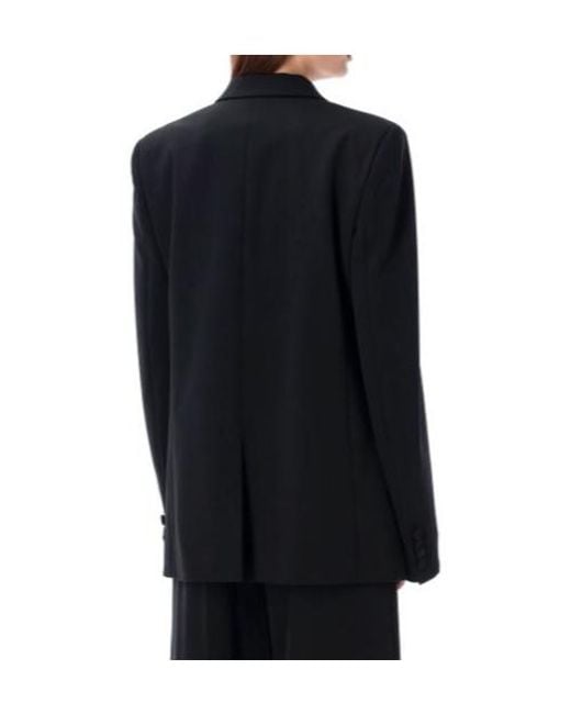 Stella McCartney Black Double-Breasted Straight Hem Jacket