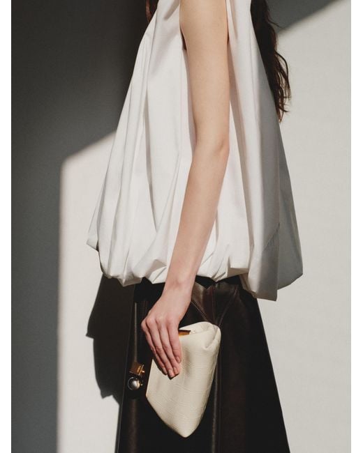 Jacquemus White The Berlingot Small Clasp Bag