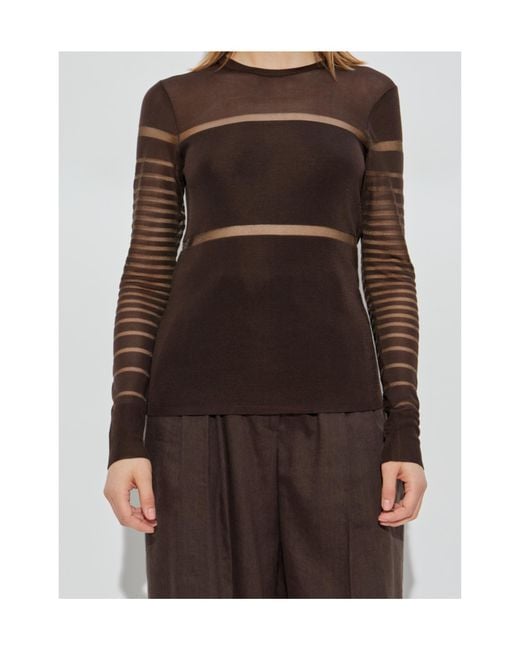 Helmut Lang Brown Long Sleeve Tops