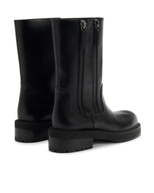 Giuseppe Zanotti Black Foustine Double-Zip Combat Boots
