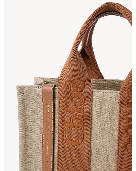 Chloé Brown Chloé Woody Small Tote Bag