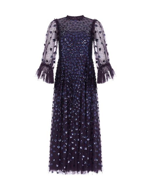 Needle & Thread Blue Glisten Ankle Gown