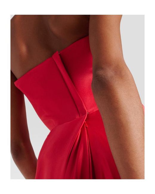 Vivienne Westwood Red Off-Shoulder Satin Gown