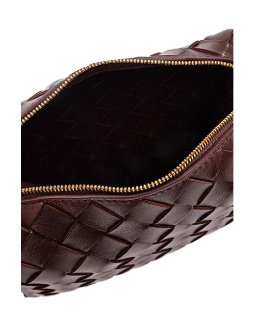 Bottega Veneta Brown Mini Loop Knitted Shoulder Bag