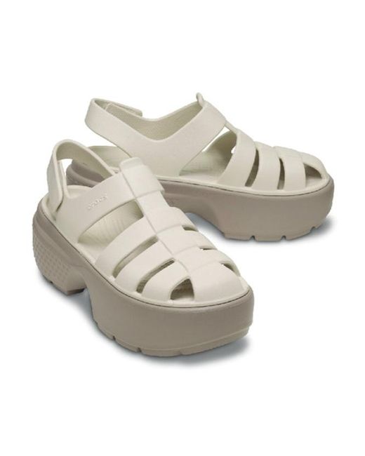 CROCSTM Gray Platform Sandals