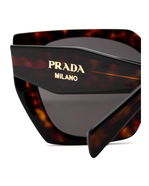 Prada Metallic Square-Frame Sunglasses