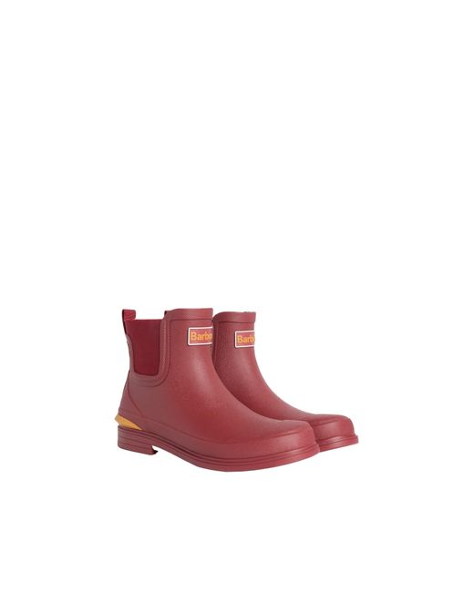 Barbour Red Chelseastyle Short Rain Boot