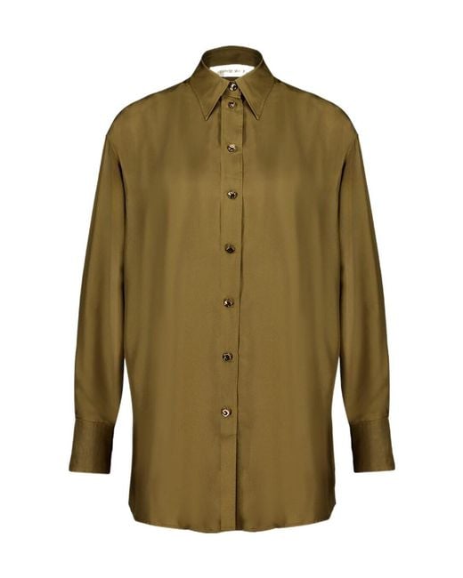 Zimmermann Green Crush Relaxed Fit Shirt