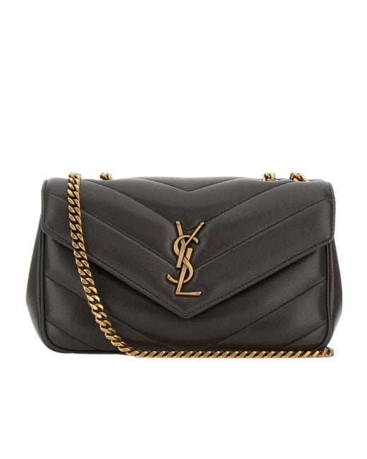 Saint Laurent White Loulou Matelassé Small Shoulder Bag