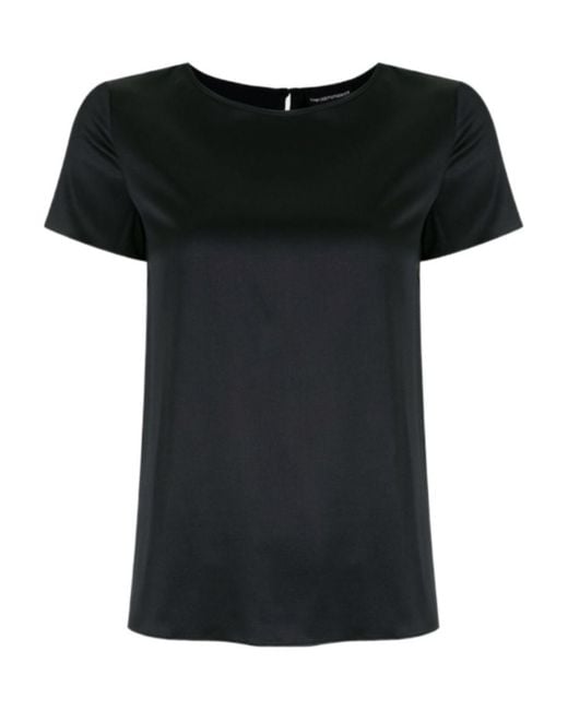 Emporio Armani Blue Scoop Neck T-Shirt