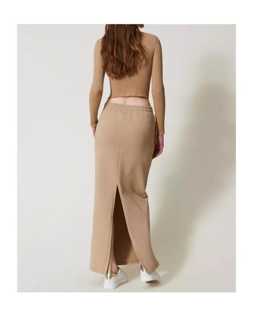 Twinset Natural Oval T-Chain Skirt