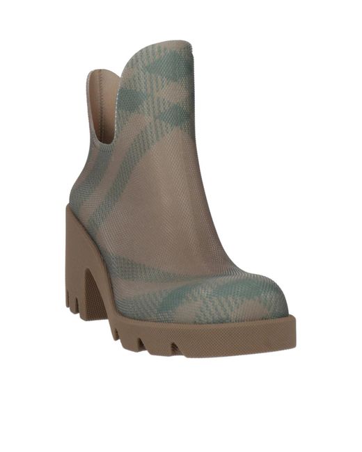 Burberry Brown Checkered Rain Boots
