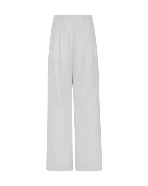The Row White Gaugin High-Waist Casual Pants