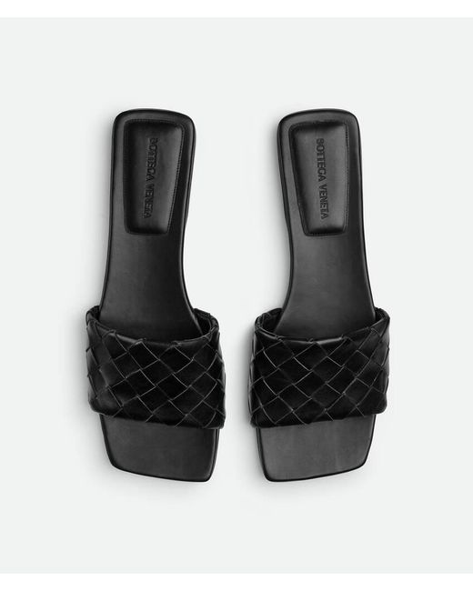 Bottega Veneta White Parco Intrecciato Flat Sandals