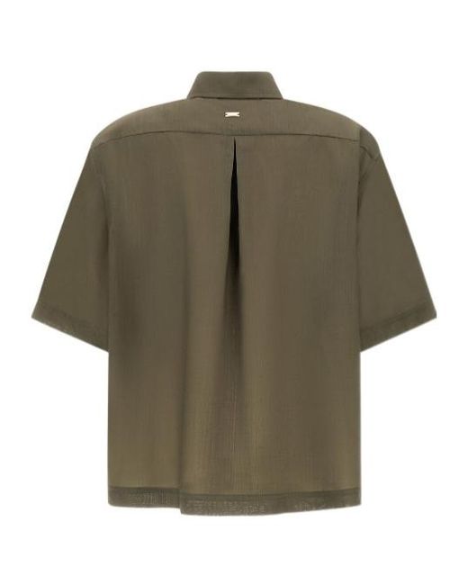 Herno Green Short-Sleeve Boxy Shirt