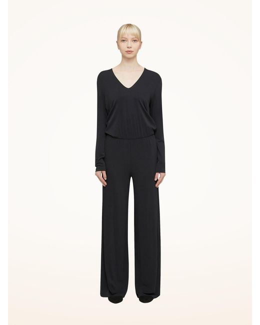 Wolford Black V-Neck Crêpe Jumpsuit