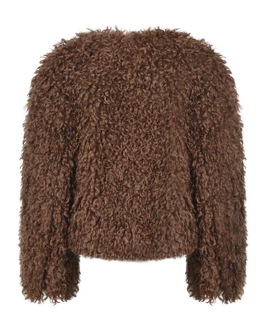 Tagliatore Brown Crew Neck Jacket