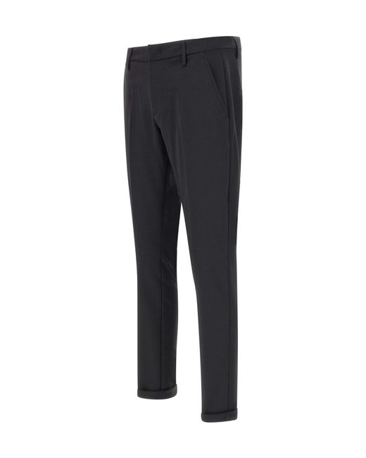 Dondup Blue Gaubert Stretch Trousers for men