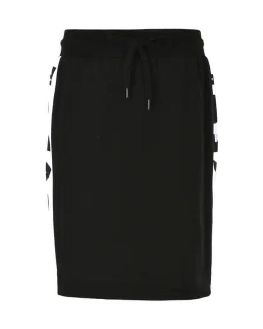 Moschino Black Side Logo Skirt