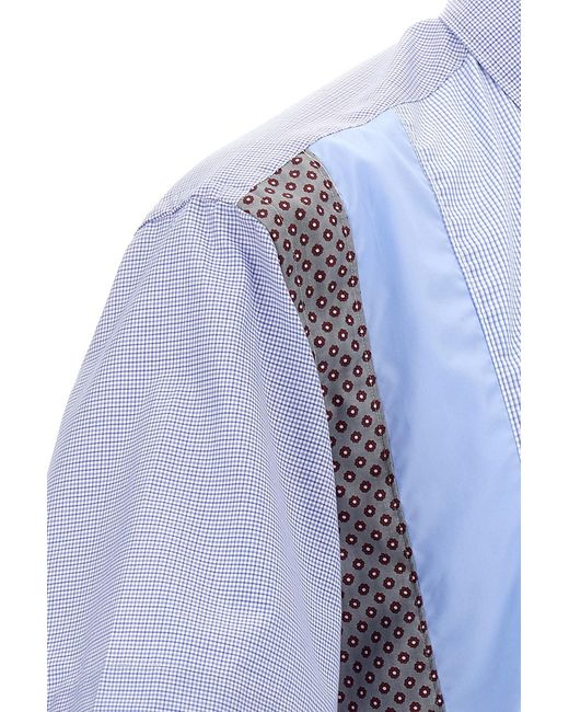 Comme des Garçons Blue Comme Des Garçons Homme Patchwork Shirt for men