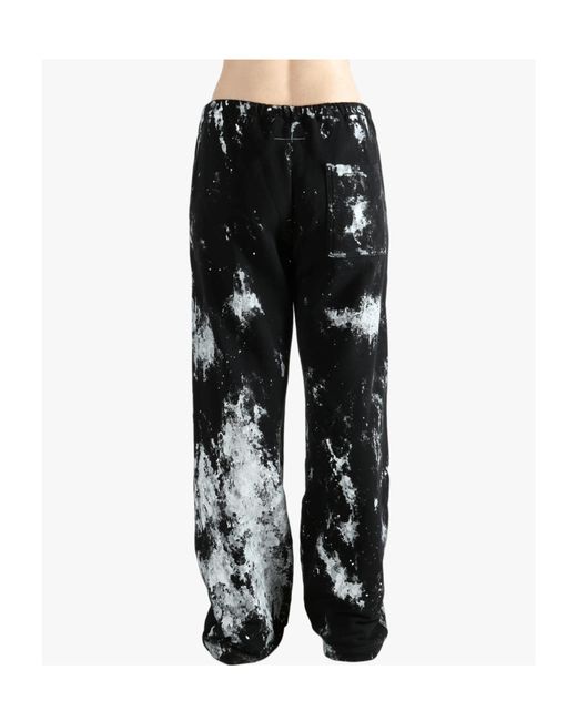 MM6 by Maison Margiela Black Logo Printed Drawstring Pants