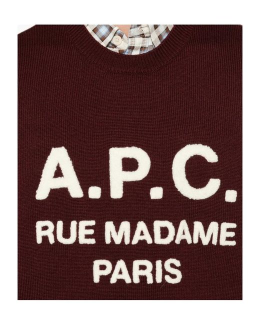 A.P.C. Red Rue Madame Logo Sweater for men