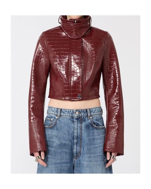 Sportmax Red Sultano Cropped Jacket