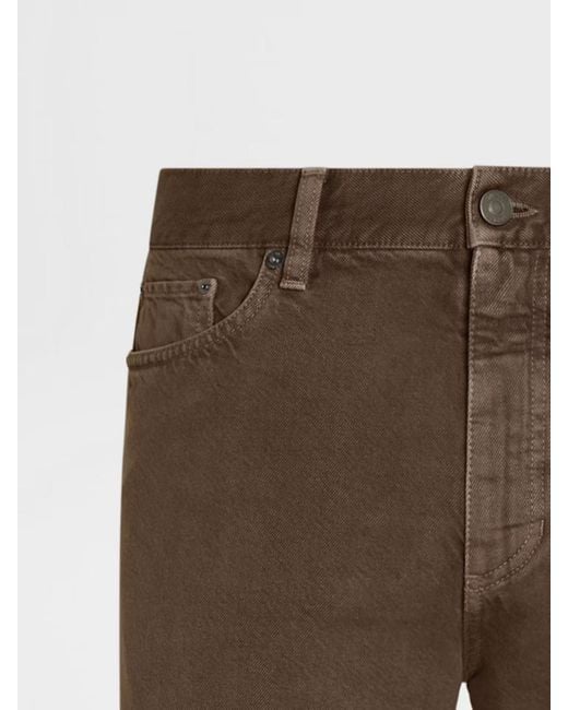 Zegna Brown Roccia Pants for men