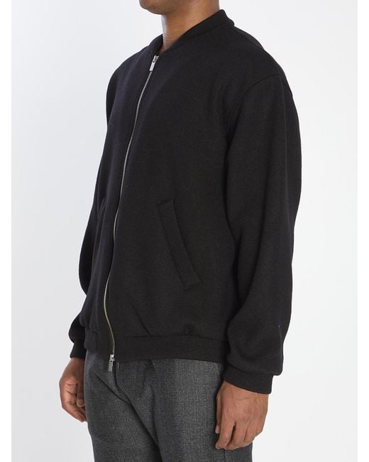 Barena Black Gabier Bomber Jacket for men