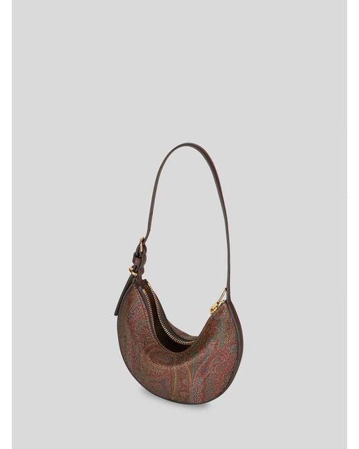 Etro White Paisley Printed Shoulder Bag