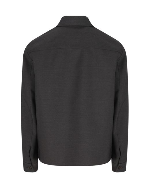Gucci Black Sevedge Detailed Long-Sleeved Jacket for men