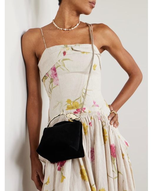 Erdem Black Mini Bloom Bag