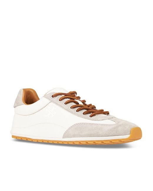 Tory Burch White Low Top Lace-Up Sneakers