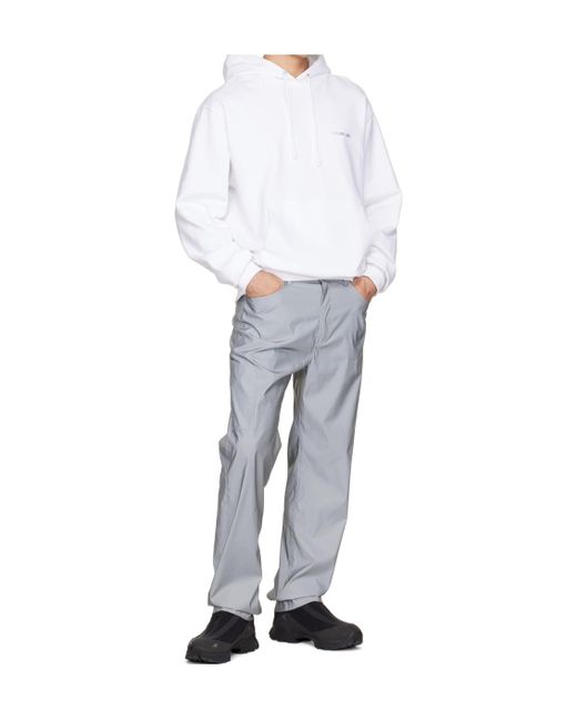 Helmut Lang Gray Belt Loops Slacks for men