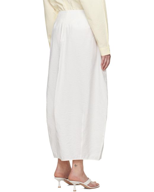 Totême  White Totême Parachute Front Slit Skirt