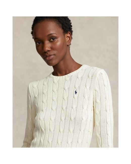 Polo Ralph Lauren White Pony Embroidered Crewneck Jumper