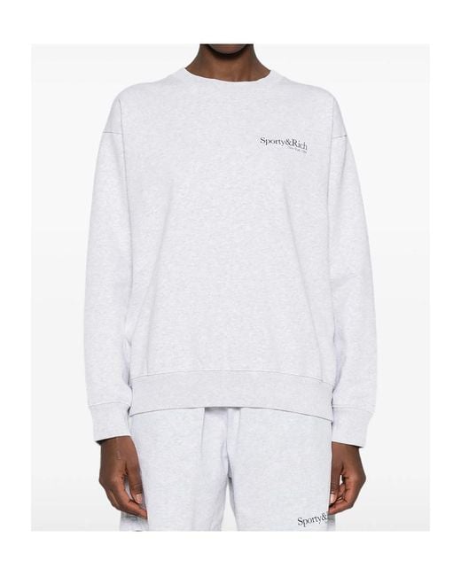 Sporty & Rich White Long-Sleeved Sweatshirt