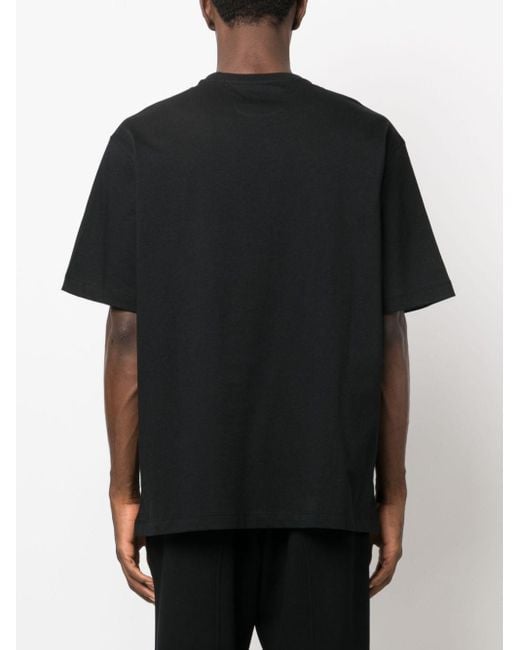 Ferrari Black T-Shirt With Round Neck And Short Sleeves for men