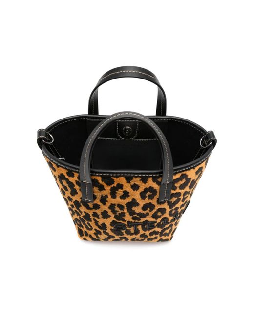 Stella McCartney Metallic Leopard-Jacquard Bucket Bag