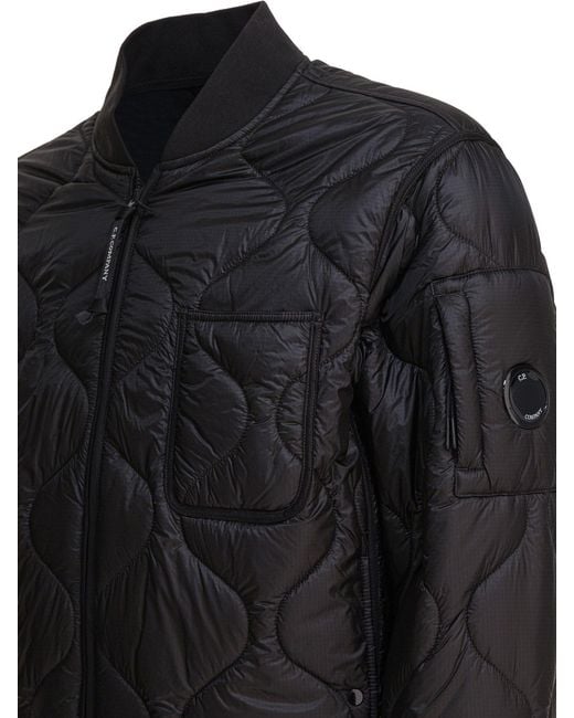 C P Company Black Quilted Medium Jacket for men