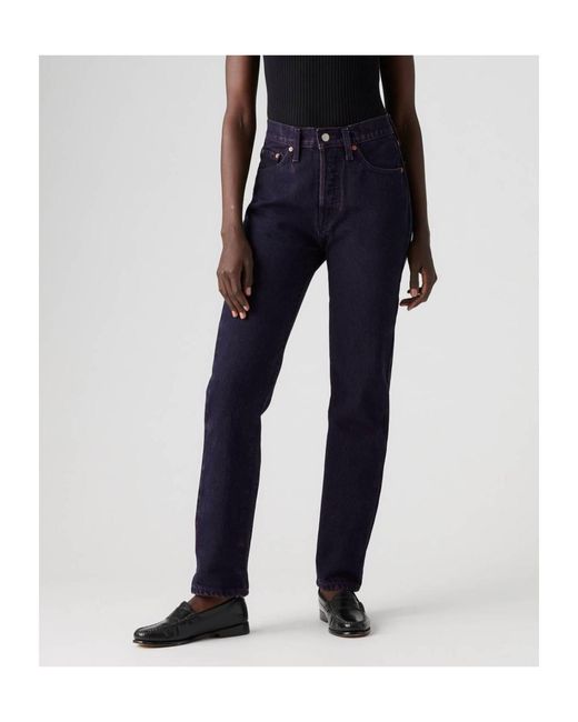 Levi's Blue 501 Straight-Leg Jeans