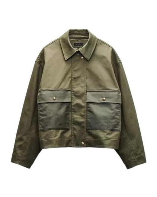 Rag & Bone Green Long-Sleeved Casual Jacket