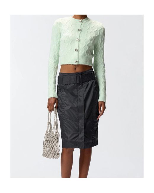Pinko Green Dixie Girl Buttoned Cardigan