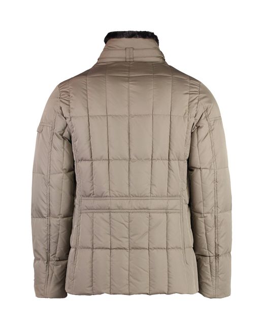 Moorer Brown Siro Quilted Down Jacket for men