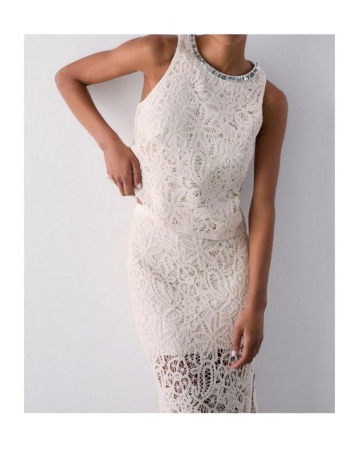 Liu Jo Natural Macramé Top