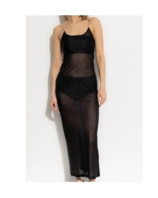 Alaïa Black Alaïa Knitted Slip Dress