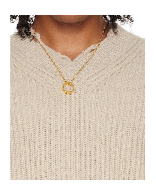 MM6 by Maison Margiela Metallic Ring-Pendant Necklace