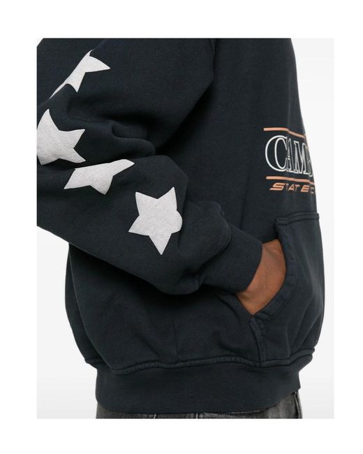 Rhude Black Cambridge State Champs Hoodie for men