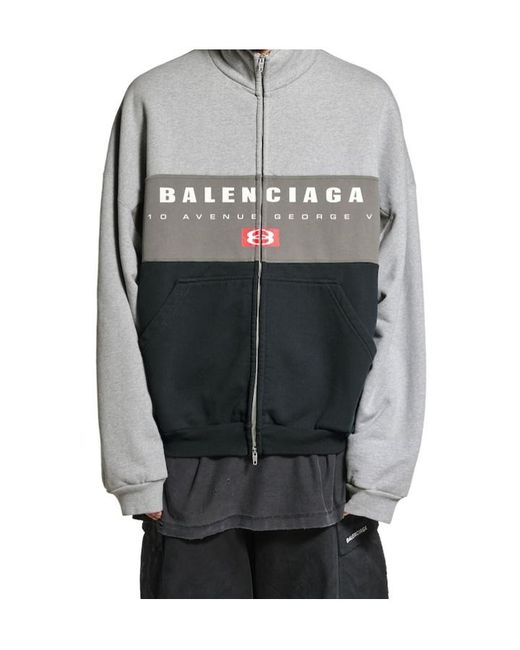 Balenciaga Gray Unity Sport Zip-Up Jacket for men